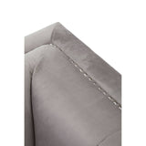 Luxe Grey Velvet Lounge Chair
