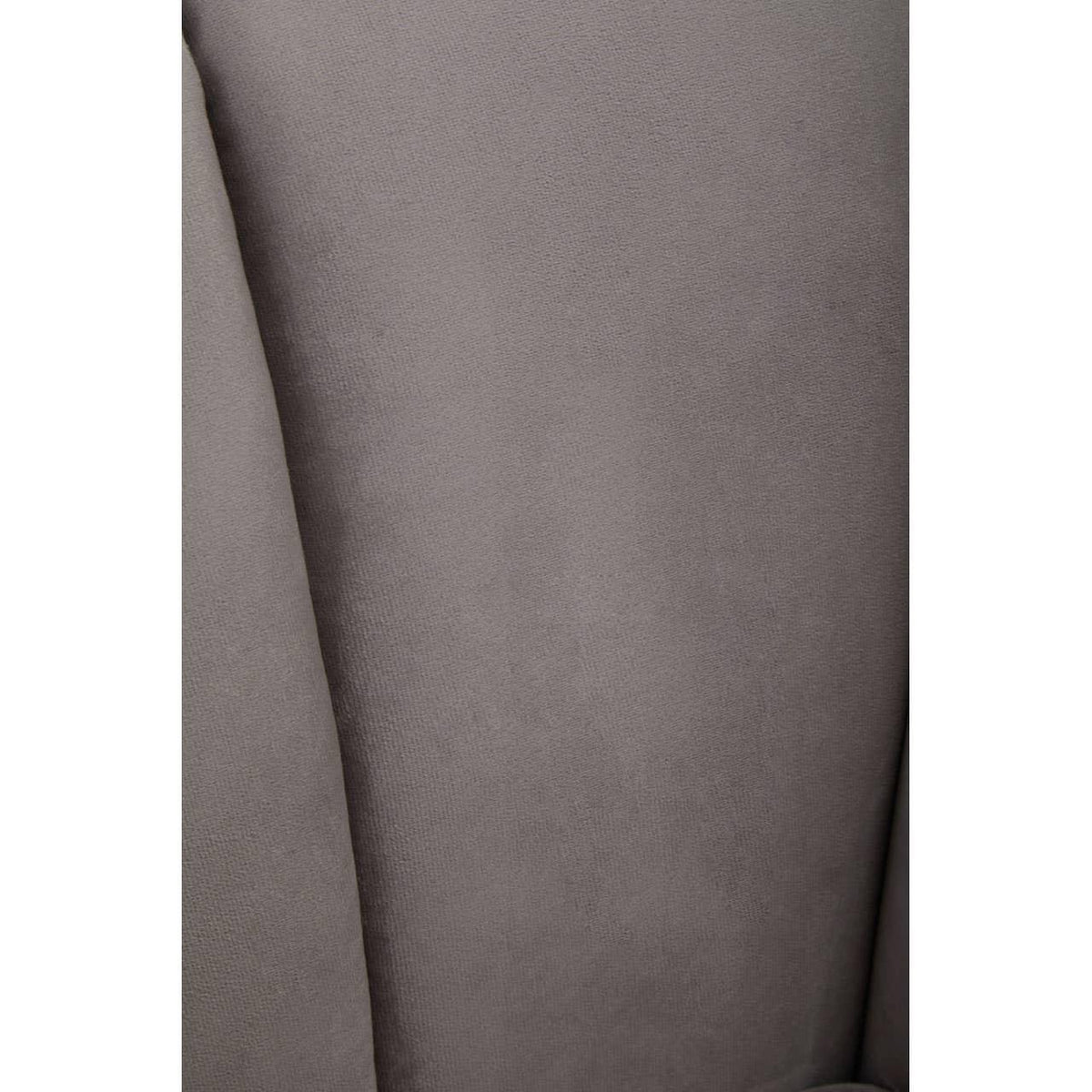 Closeup of grey fabric upholstery on sofa backrest