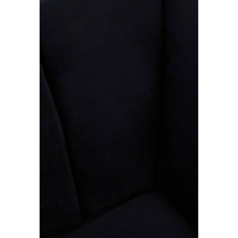 Luxe Black Velvet Lounge Chair