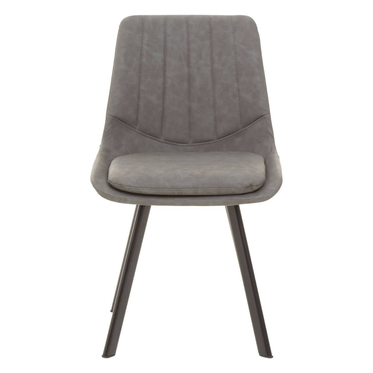Westford Rectangle Dining Table with 6 Chairs Set featuring a sleek rectangular table with a smooth surface and six matching chairs. The chairs have a modern design with a padded seat and backrest, upholstered in a soft gray fabric, supported by sturdy black legs. The overall aesthetic is contemporary and stylish, suitable for various dining room decors