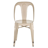 Chic Champagne Metal Dining Chair