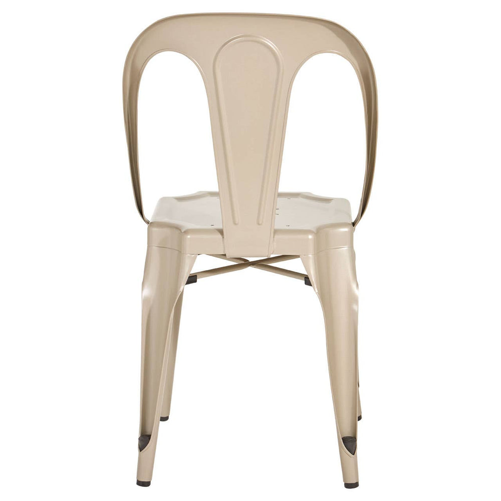 Chic Champagne Metal Dining Chair