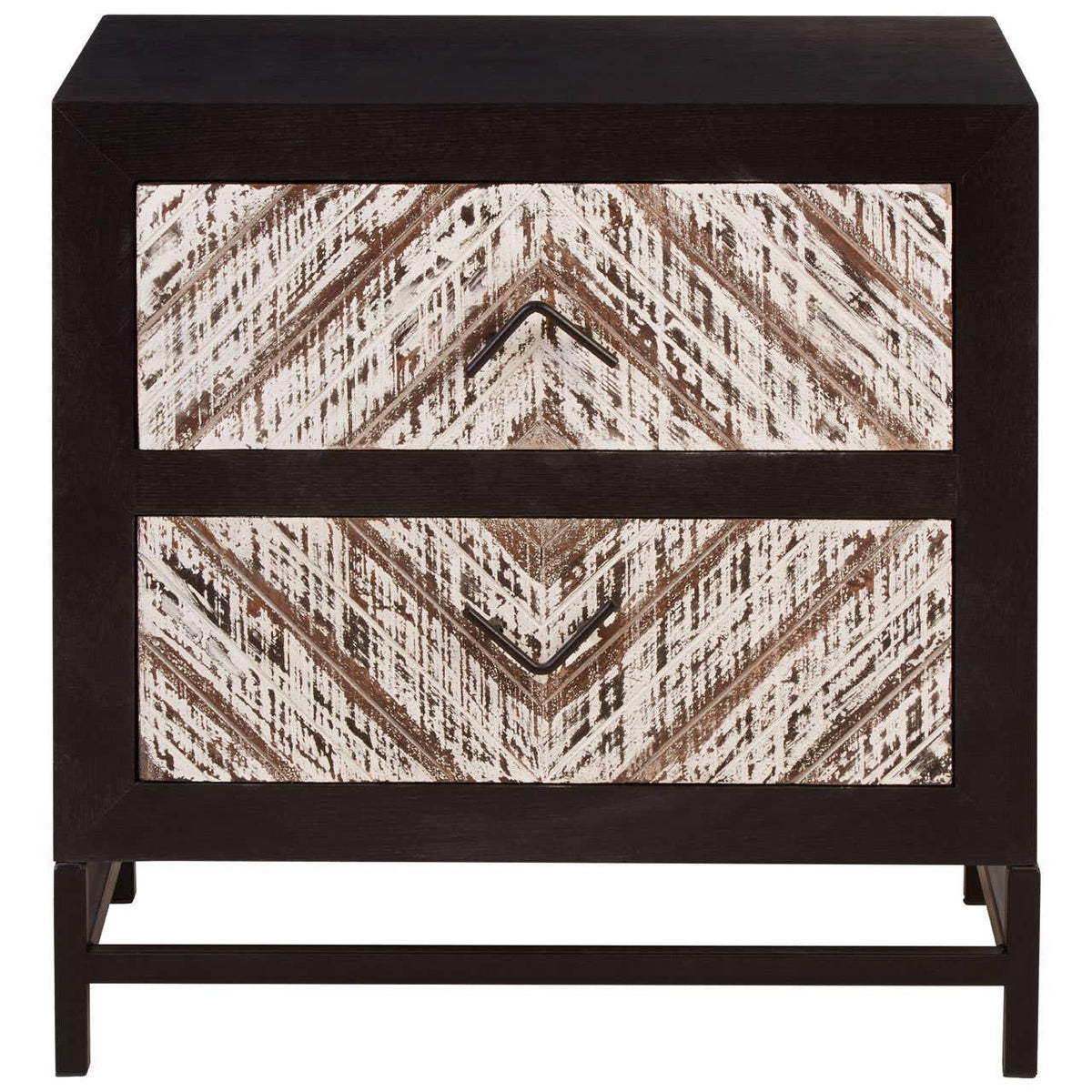 Bedside Table Patterned Geometric Pattern Wood Bedside Table – Home Centre Direct