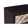 Geometric Pattern Wood Bedside Table