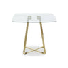 Golden Square Glass Dining Table
