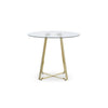 Golden Geometric Glass Dining Table