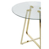 Golden Geometric Glass Dining Table