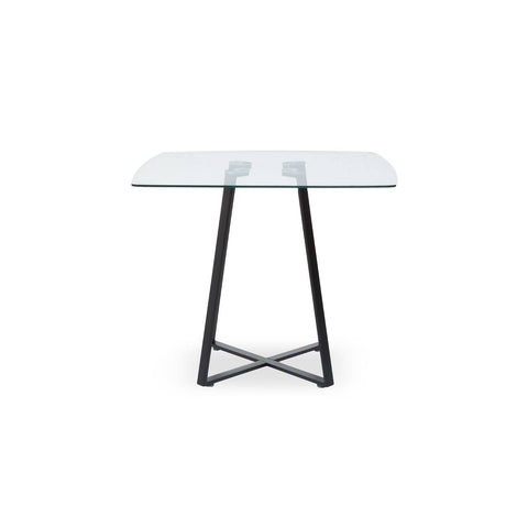 Modern Black Glass Dining Table
