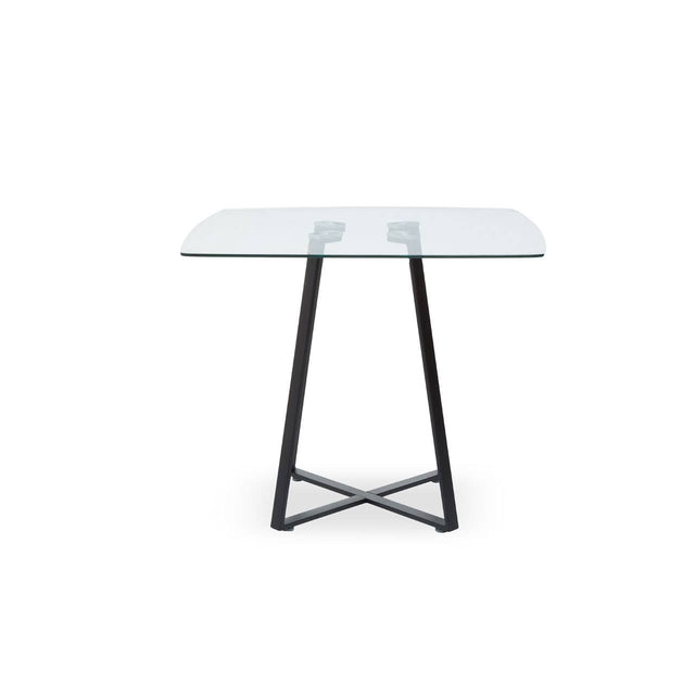 Modern Black Glass Dining Table