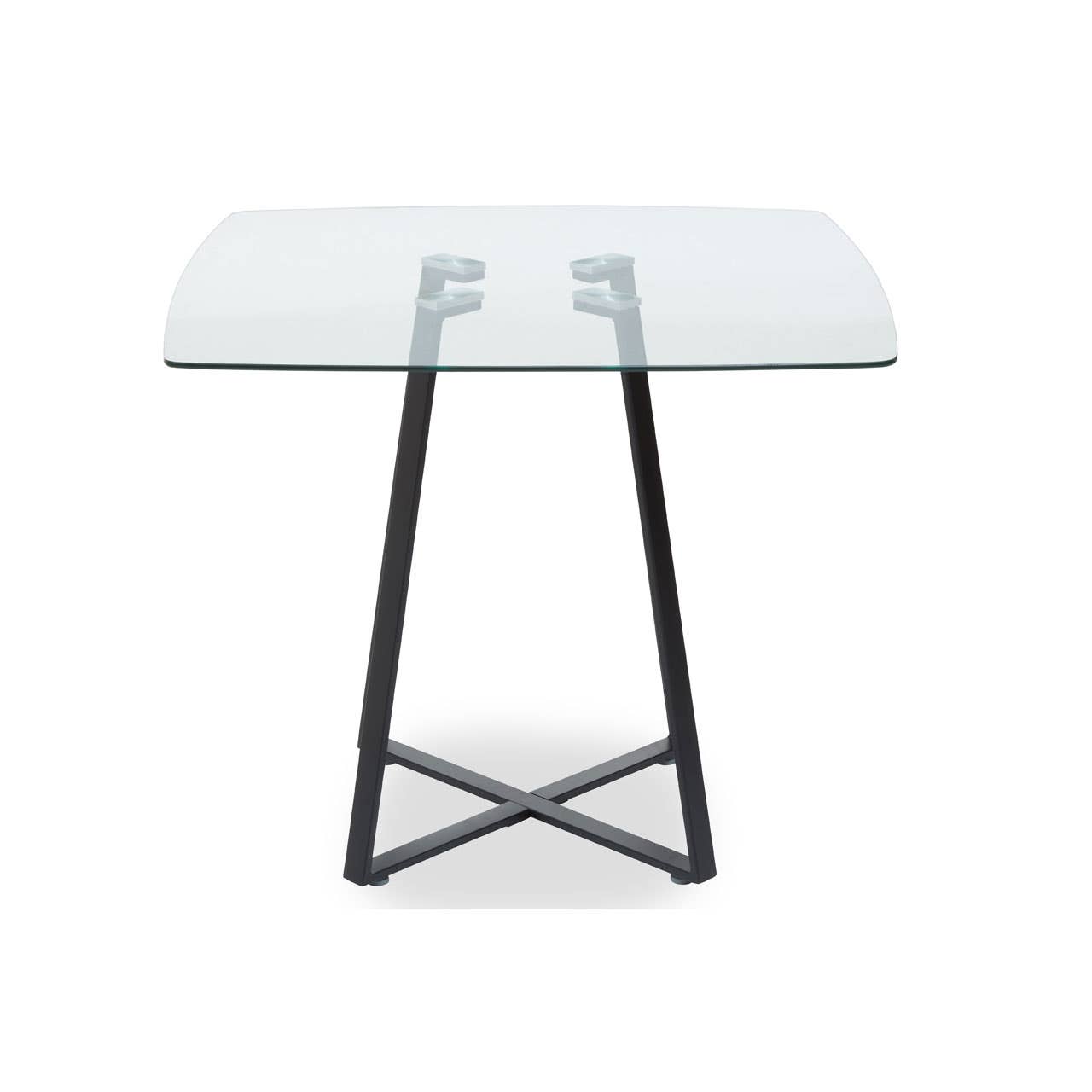 Modern Black Glass Dining Table