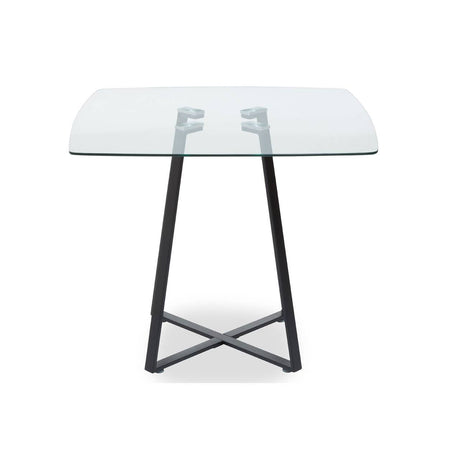 Modern Black Glass Dining Table