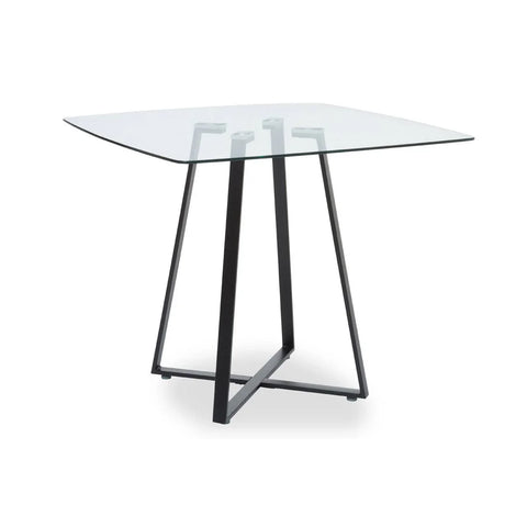 Modern Black Glass Dining Table