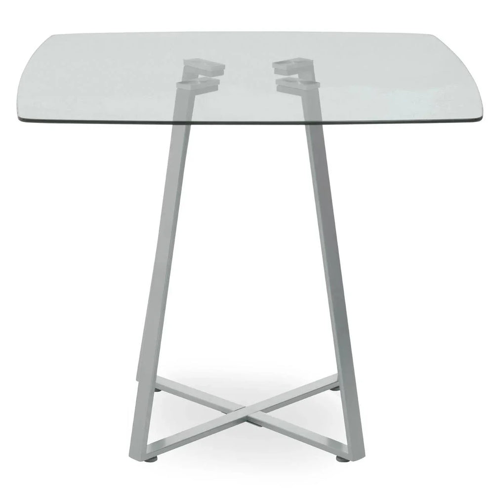 Modern Grey Glass Dining Table