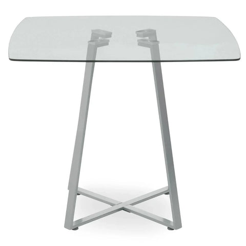 Modern Grey Glass Dining Table