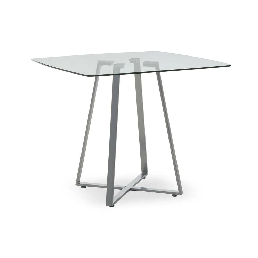 Modern Grey Glass Dining Table