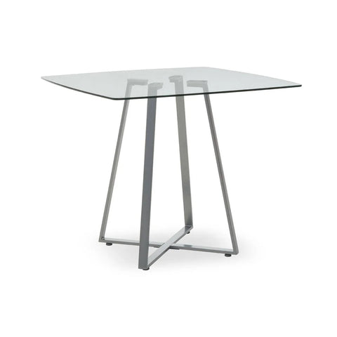 Modern Grey Glass Dining Table