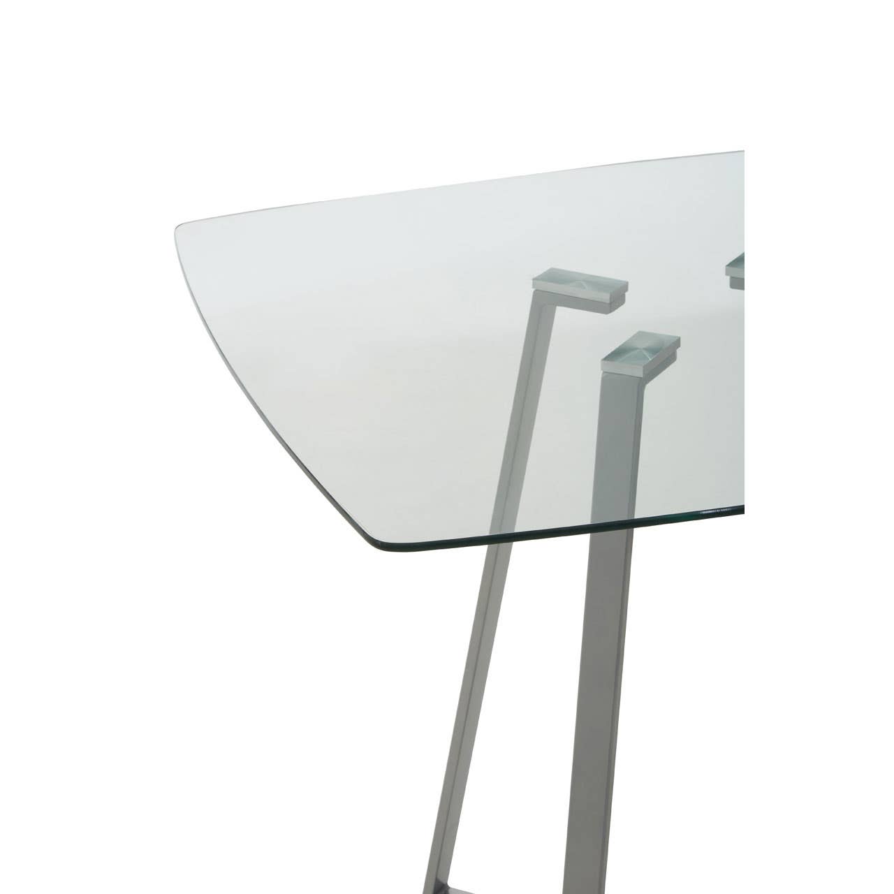 Modern Grey Glass Dining Table