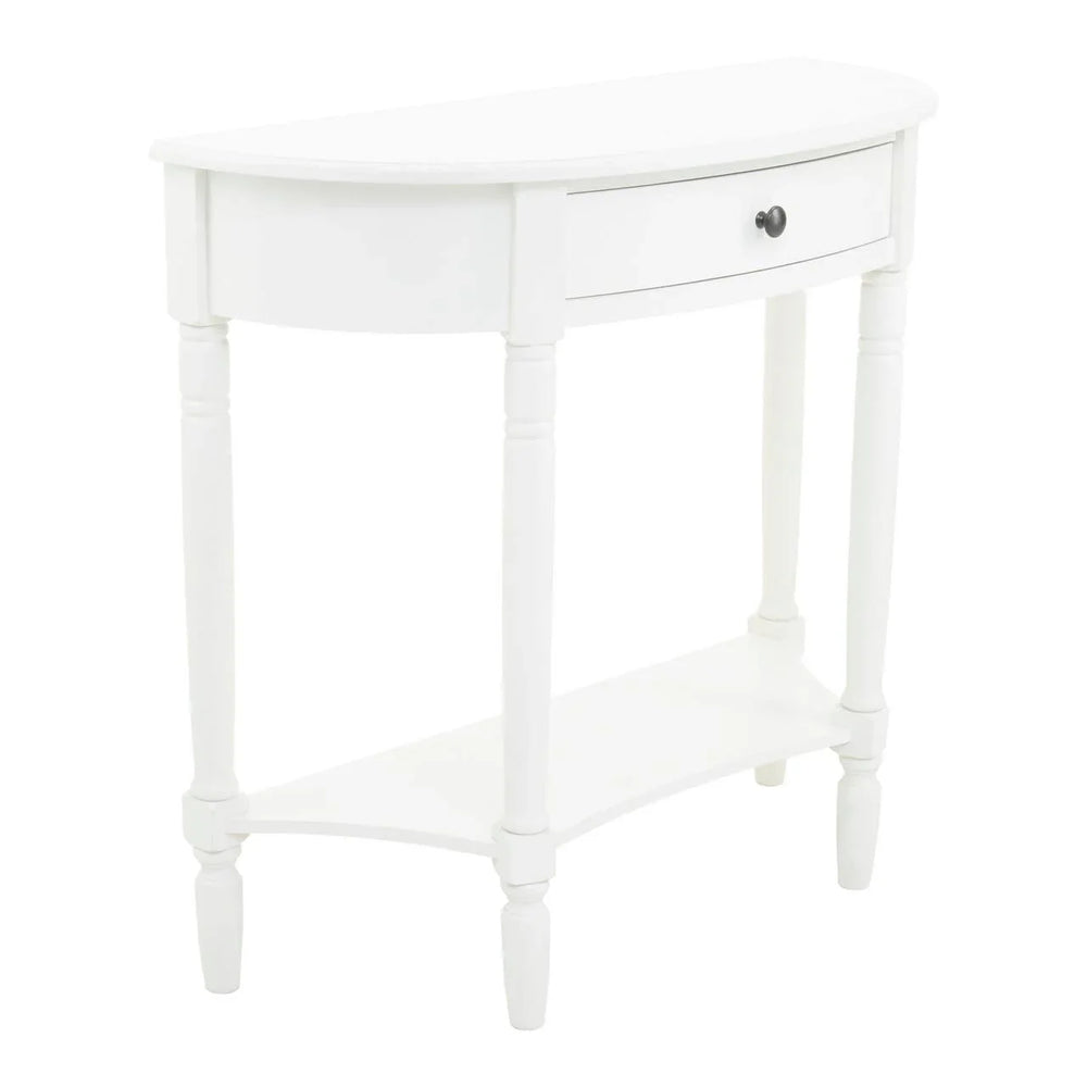 Elegant White Wood Console Table