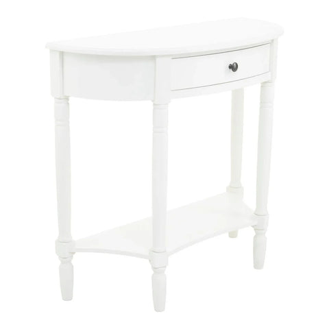 Elegant White Wood Console Table
