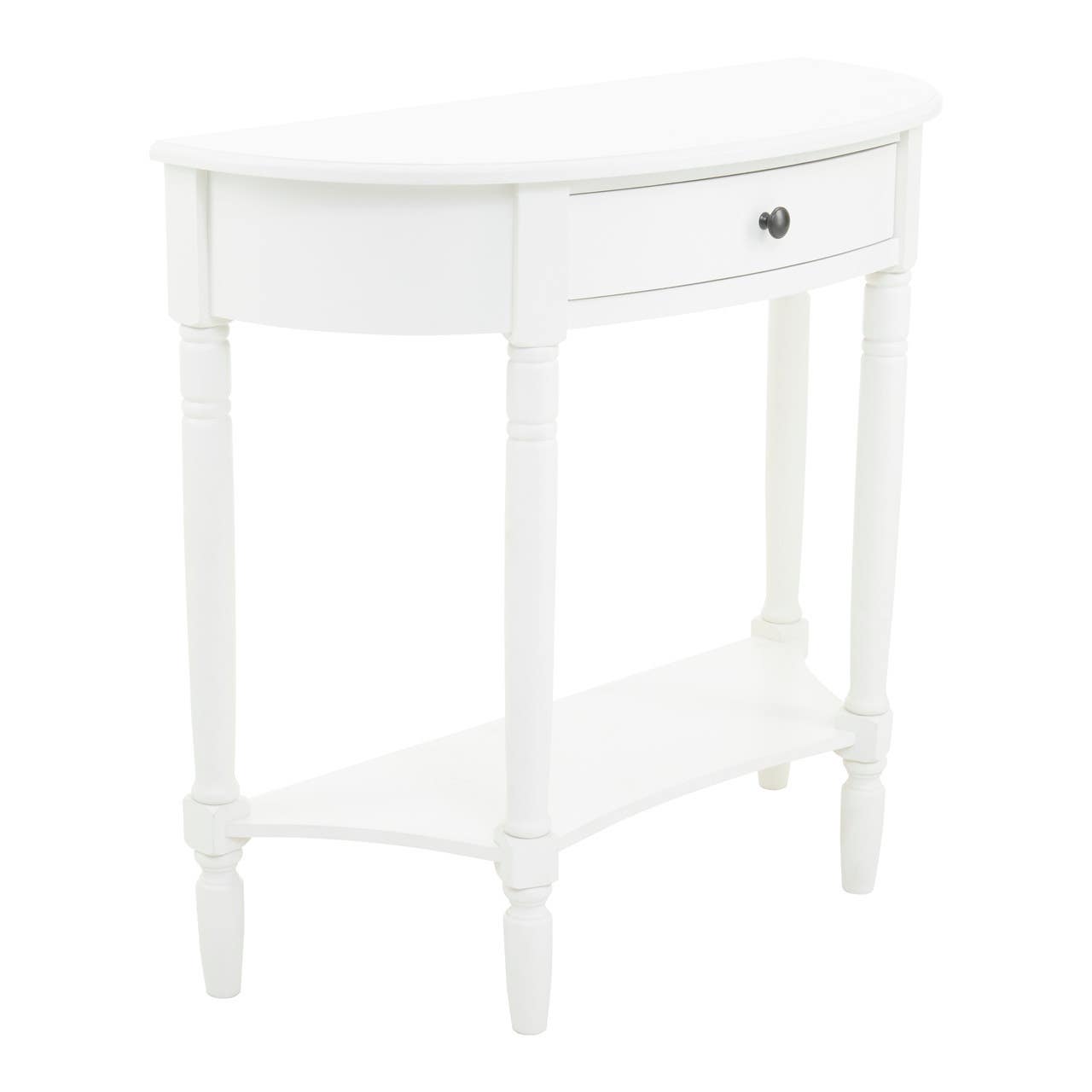 Elegant White Wood Console Table