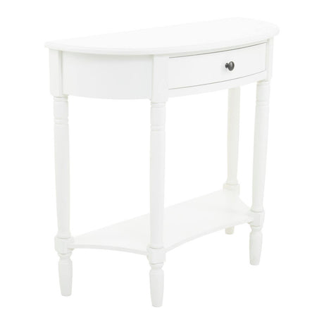 Elegant White Wood Console Table