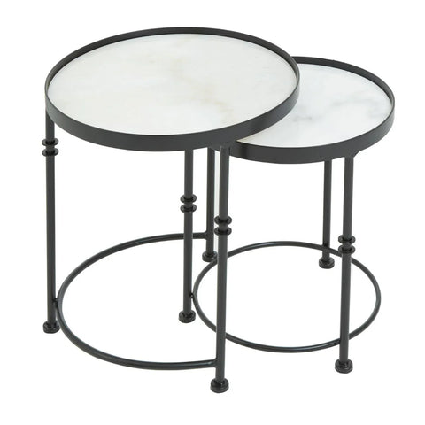 Marble Round Side Tables