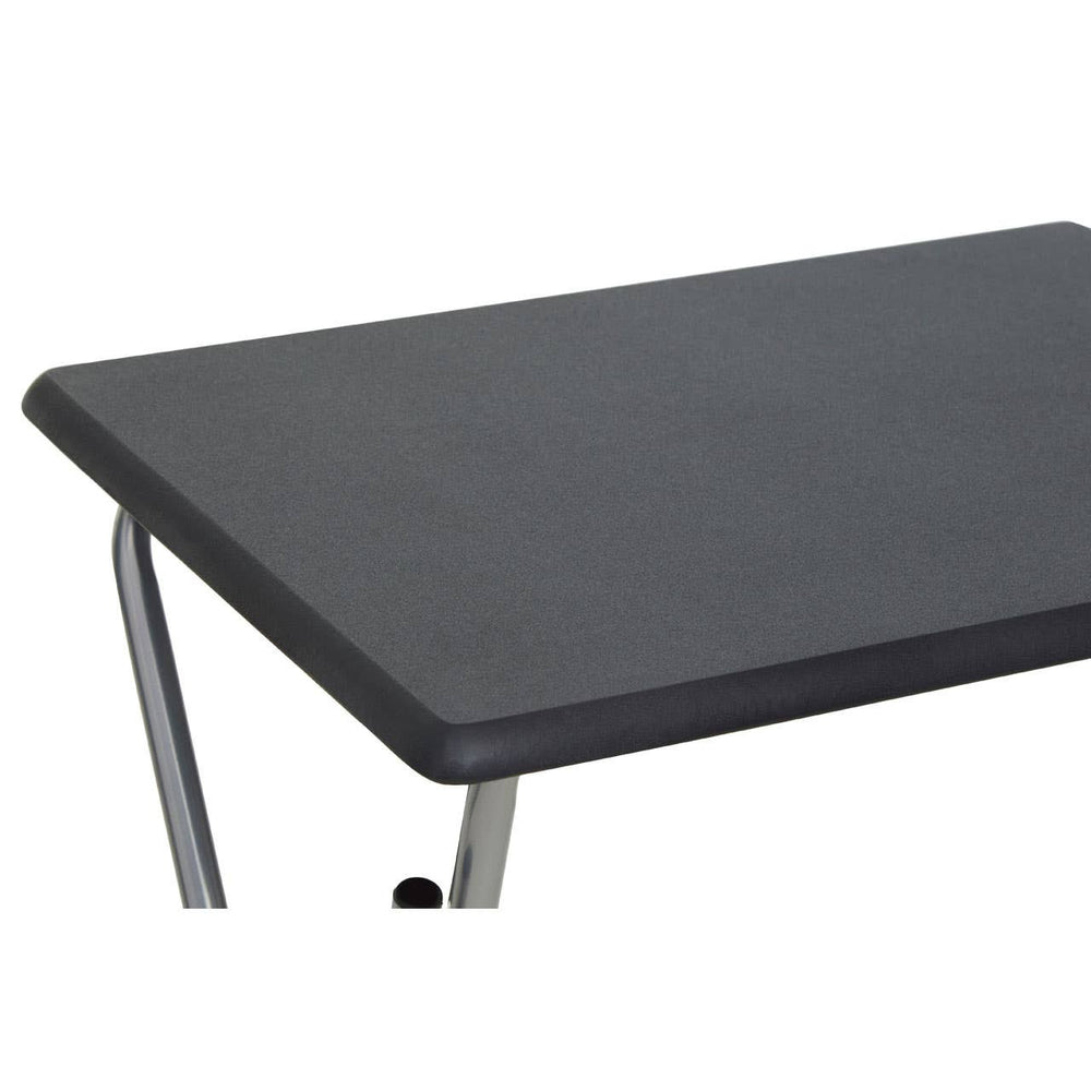 Folding table with a sand black top and sleek, modern design, featuring sturdy metal legs and a smooth surface suitable for various uses