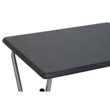 Folding table with a sand black top and sleek, modern design, featuring sturdy metal legs and a smooth surface suitable for various uses