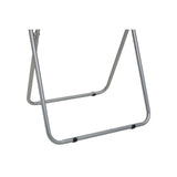 Folding table frame with a sand black top, featuring a sleek design and sturdy silver legs that provide stability and support. The legs are positioned in an A-frame style, allowing for easy folding and storage