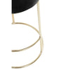 Luxe Black Velvet Bar Stool