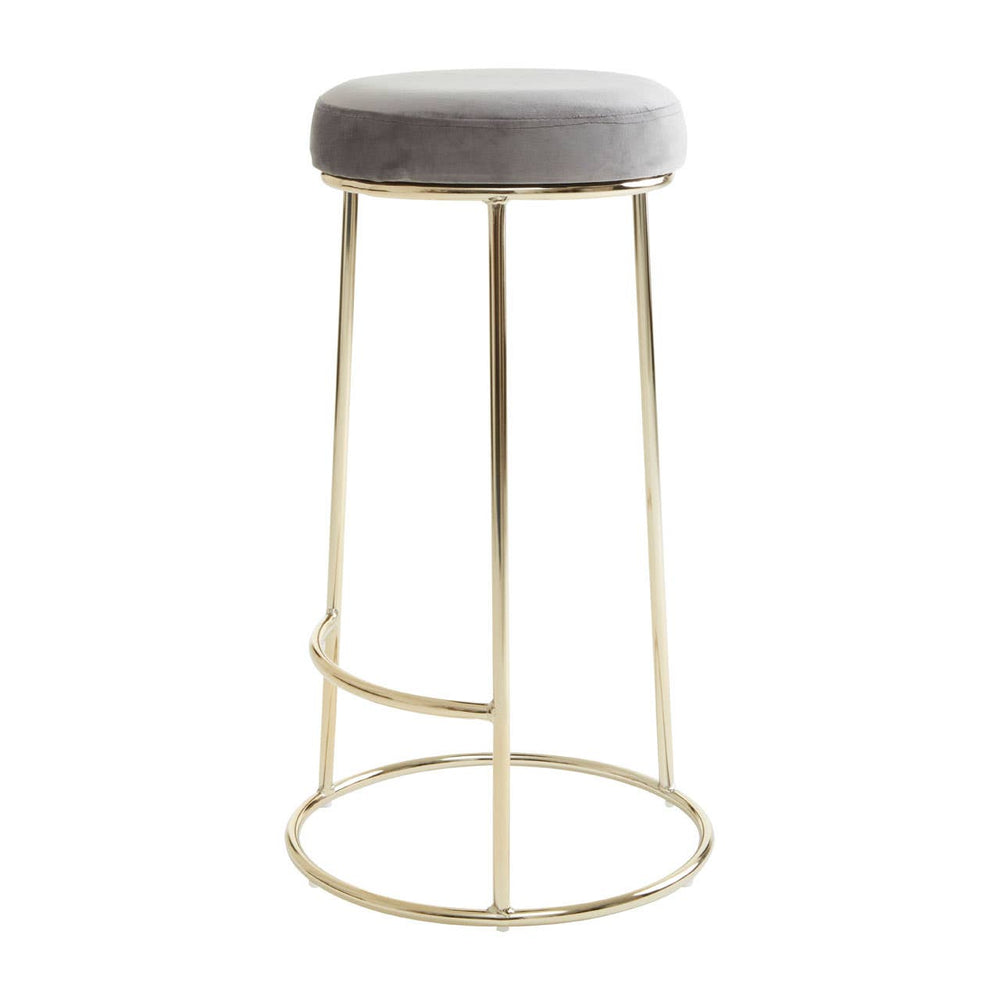 Luxe Gold Frame Velvet Stool