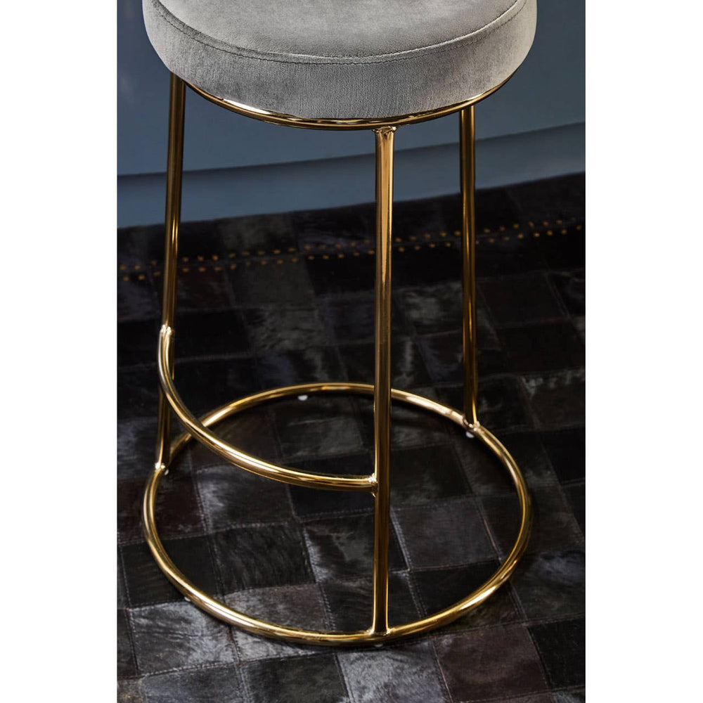Luxe Gold Frame Velvet Stool