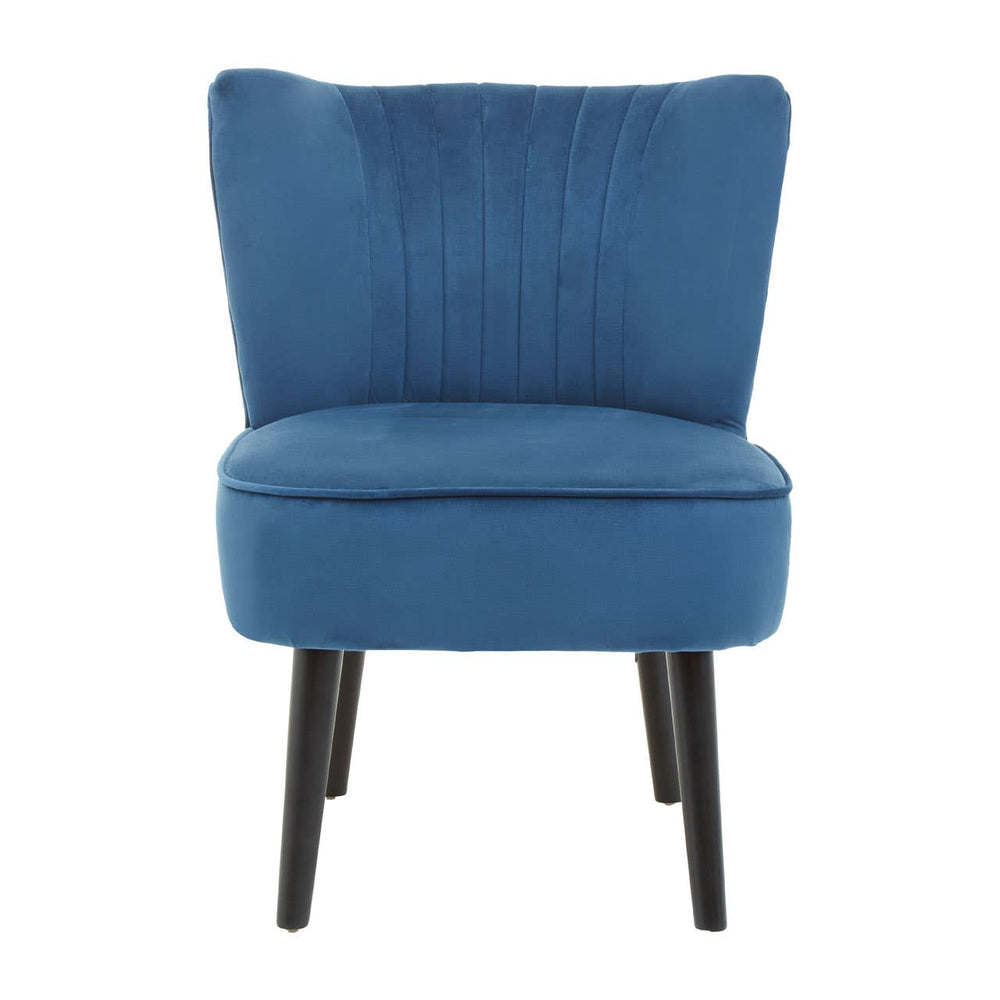Luxe Blue Velvet Accent Chair