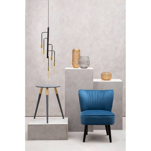 Luxe Blue Velvet Accent Chair