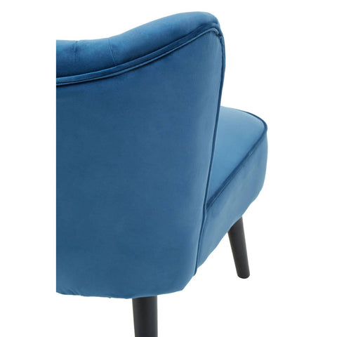 Luxe Blue Velvet Accent Chair