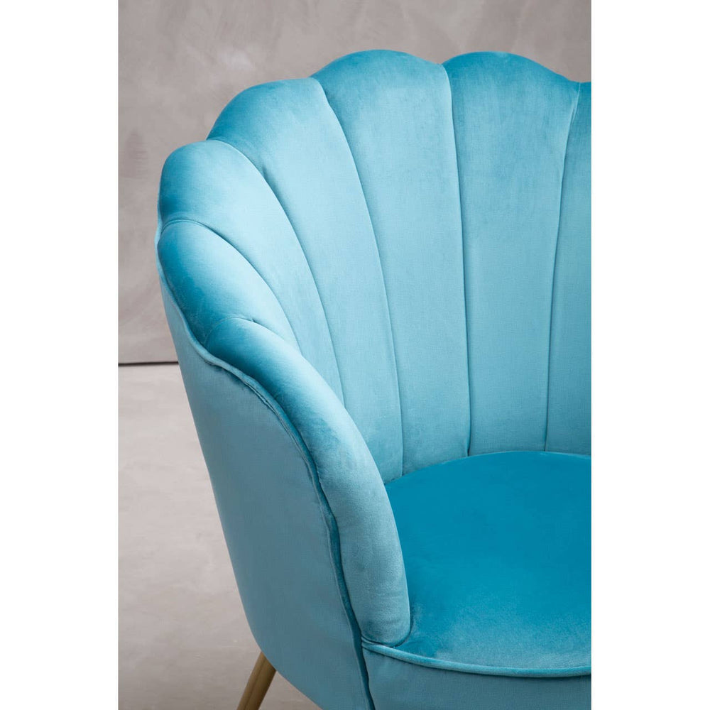 Luxe Aqua Velvet Chair