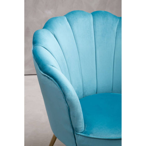Luxe Aqua Velvet Chair