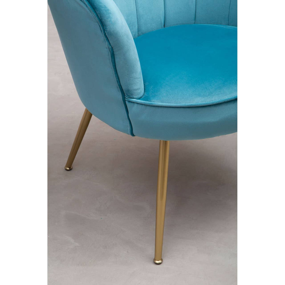 Luxe Aqua Velvet Chair
