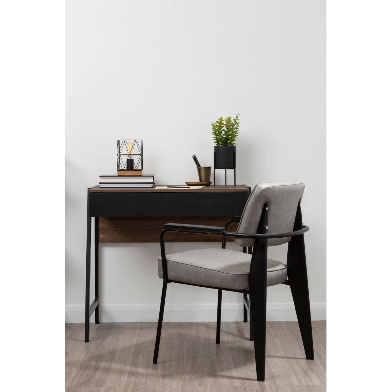 Modern Oak Desk with Drawer