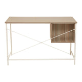 Oak Desk with Metal Frame