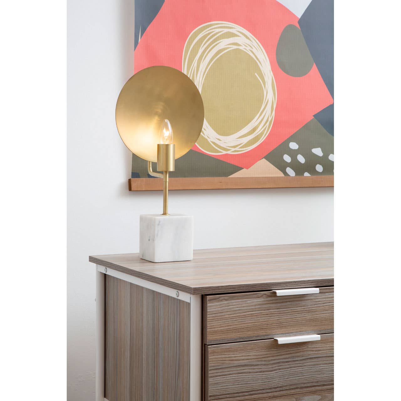 Oak Desk with Metal Frame