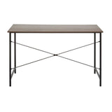 Oak Veneer Metal Frame Desk