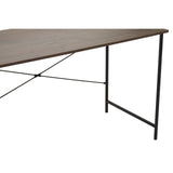 Oak Veneer Metal Frame Desk