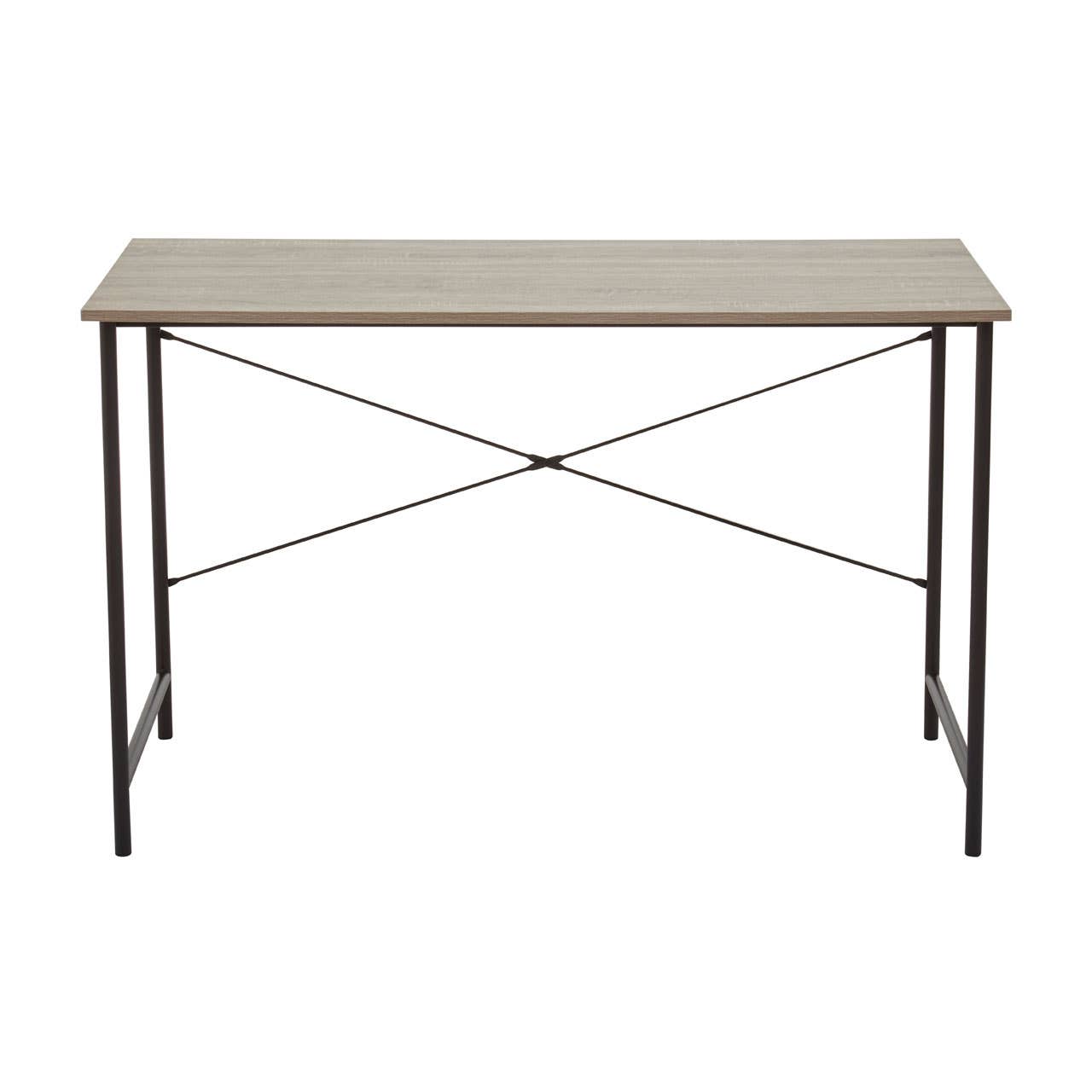 Rustic Oak Industrial Desk