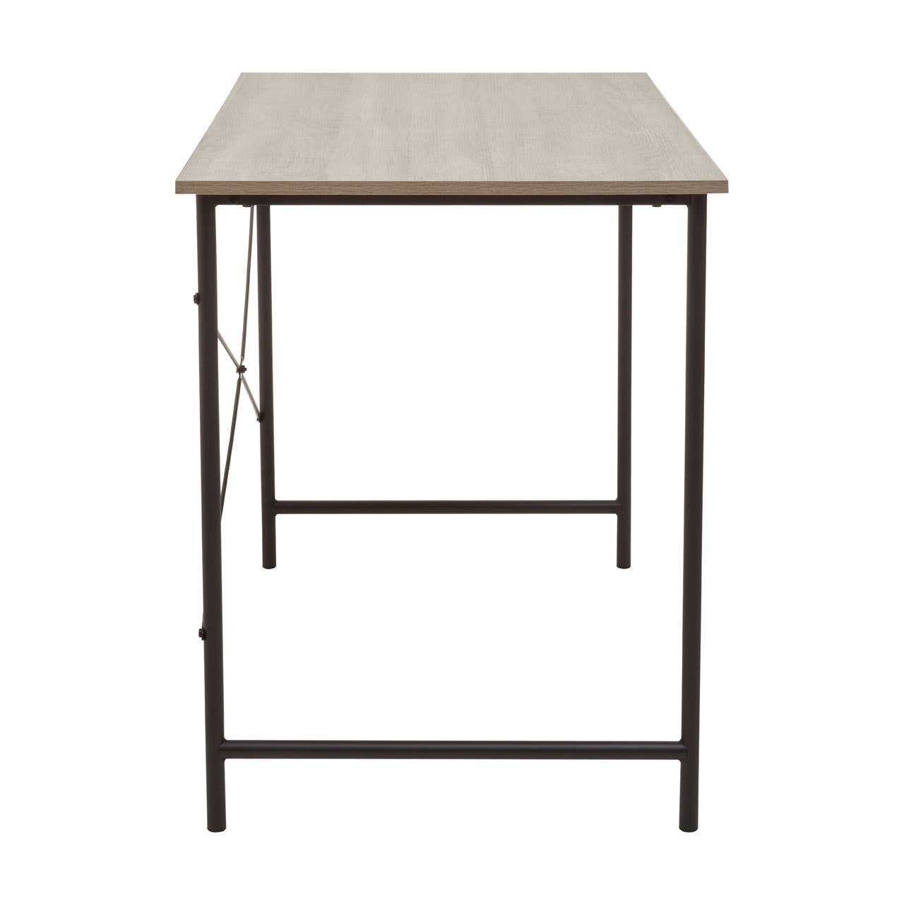 Rustic Oak Industrial Desk