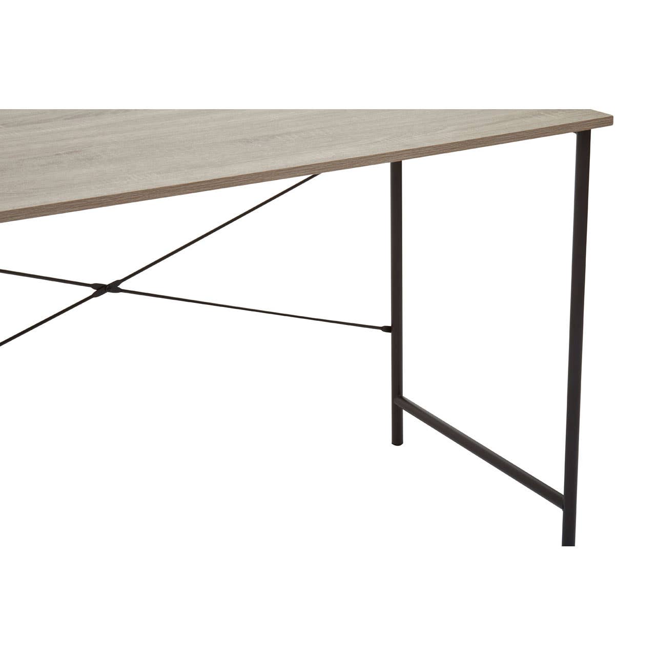 Rustic Oak Industrial Desk