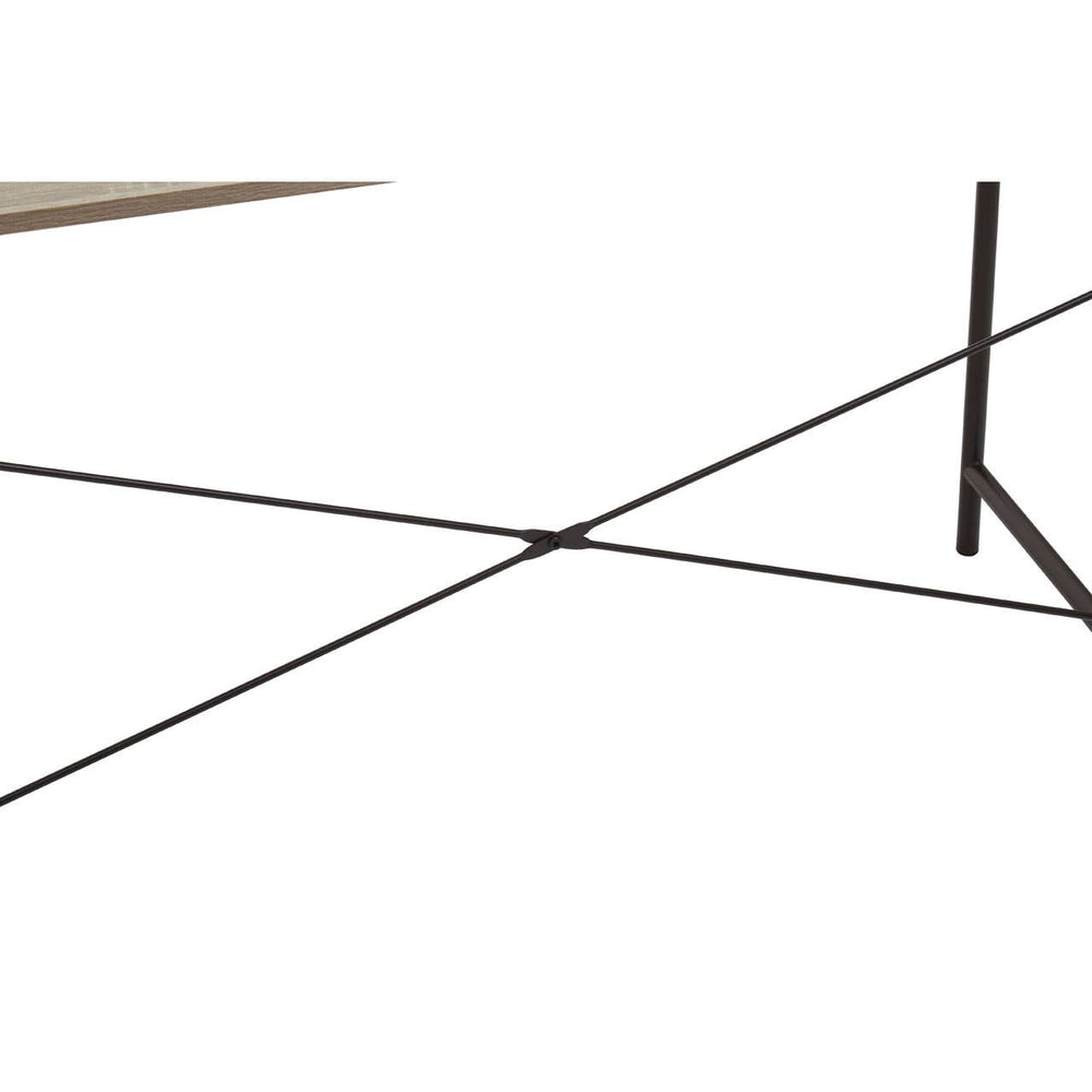 Rustic Oak Industrial Desk