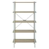 Oak & Metal Tiered Shelf