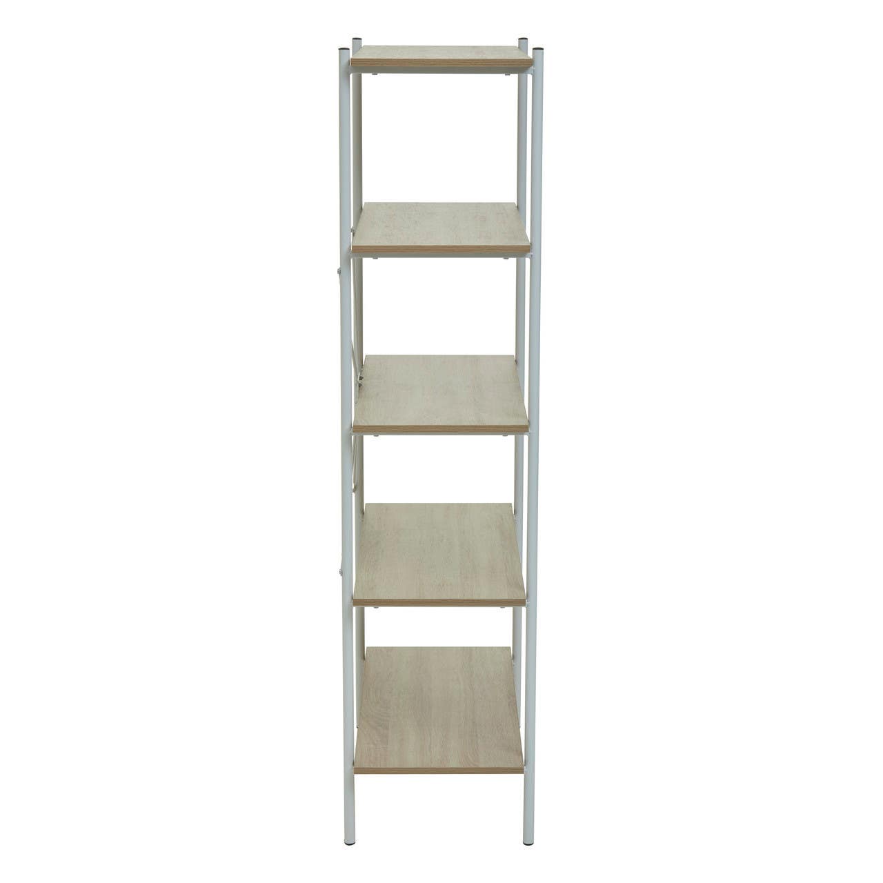 Oak & Metal Tiered Shelf