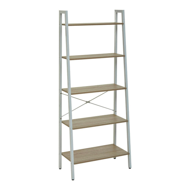 Oak Veneer Ladder Shelf